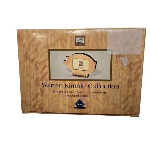 Warren Kimble Collection Folk Art Pig Photo Frame NIB - Picture 7 of 9